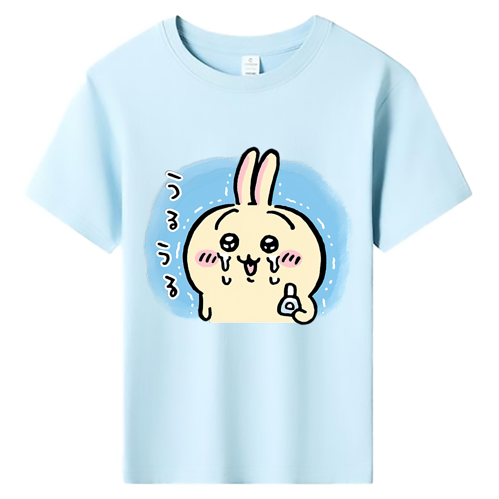 （画像用） ちいかわ うさぎ Chii-kawa usagi 綿100％キッズTシャツ（フロントプリント）